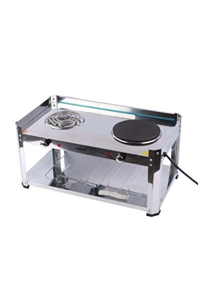 Kroos لوحة تسخين كهربائية وعين سخان للتحكم في درجة الحرارة والتحكم في الطاقة 2500 واط فضي لامع