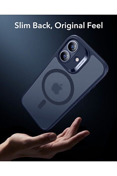 ESR Apple iPhone 17 Classic Hybrid Magsafe Kılıf -Kamera Kontrol Kılıf - Şeffaf Mavi