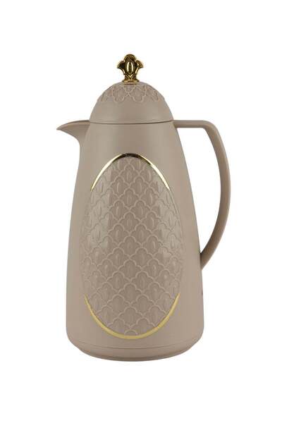 HOMEVEO Thermos For Tea or Coffee With a Capacity of 1 liter - dark beige color