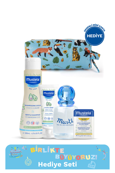 Mustela Çanta Hediyeli Mutlu Yıllar Seti 2 Yaş Doğum Günü Hediyesi – Çocuk Ba...
