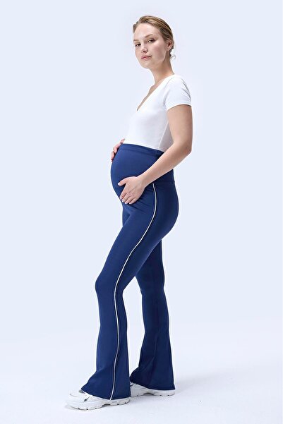 İmaj 437 Синій колір, підтягуючий та надзвичайно еластичний, висока талія, іспанський крій, легінси для вагітних