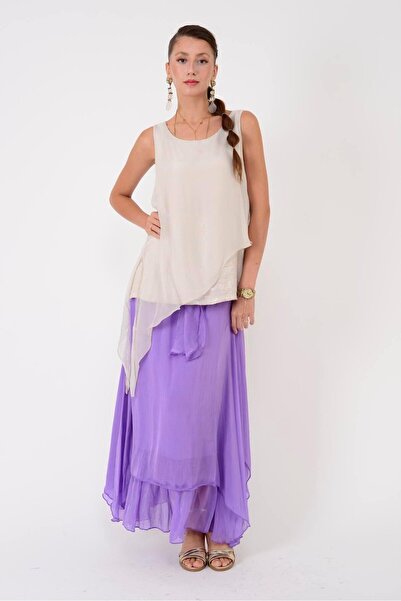 Park Moda 7161 ΜΕΤΑΞΩΤΗ ΜΠΛΟΥΖΑ ΑΣΥΜΜΕΤΡΙΚΗ ΚΟΠΗ ΠΑΙΛΕΤΕΣ