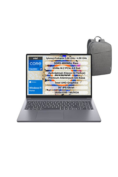 LENOVO IP Slim 3 Intel Core I7 13620H 24GB 1TB SSD 16" Wuxga IPS Win11 Laptop...