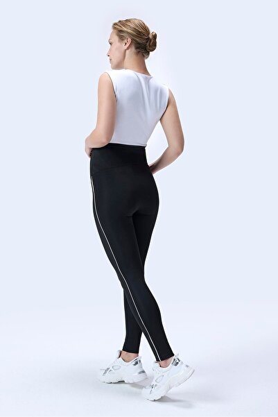 İmaj 356 High Waist Maternity Leggings with Black Color Recovery and Extra Stretchy Effect