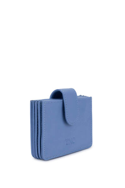 Tamer Tanca Unisex Genuine Leather Ice Blue Card Holder
