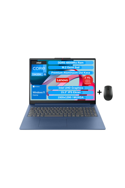 LENOVO IP Slim 3 15IRH10 Core I5-13420H 16GB 1TB SSD Wuxga 15.3" IPS W11 Lapt...