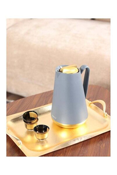 HOMEVEO Home View thermos for tea or coffee - 1 liter, golden base and golden...