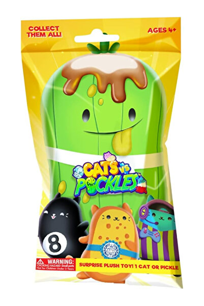 Cats Vs Pickles Surprise Plush Toy – 1 Random Cat or Pickle Collectible – Fun...