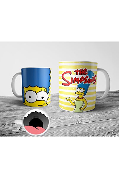 Pixxa كوب مطبوع عليه نمط فم مارج سيمبسون من سلسلة سيمبسونز