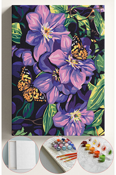 Sulepas Sayılarla Boyama Seti Numaralı Tuval Fırça Boya 40x50 Cm - MOR ÇİÇEK ...