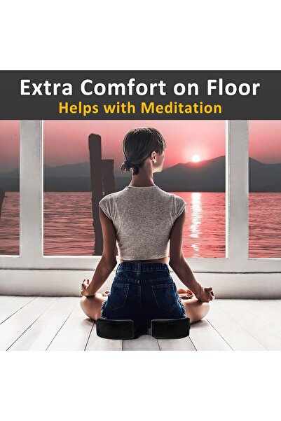 SKY TOUCH SKY-TOUCH memory foam seat cushion, relieves coccyx, sciatica, back pain, ergonomic seat cushion, su