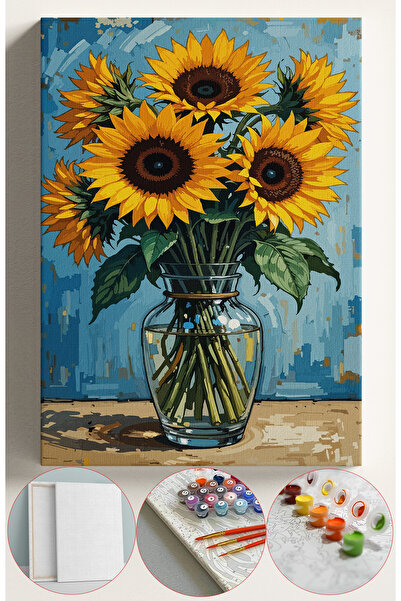 Sulepas Sayılarla Boyama Seti Numaralı Tuval Fırça Boya 40x50 Cm - VAZODA AYÇ...