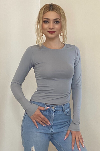 moddosa fashion Women's Crew Neck Full Lycra Full Fit Basic Long Sleeve Body Blouse