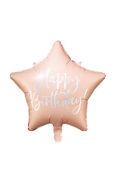 Share the Love بالون عيد ميلاد سعيد من رقائق الألومنيوم، 40 سم، وردي فاتح