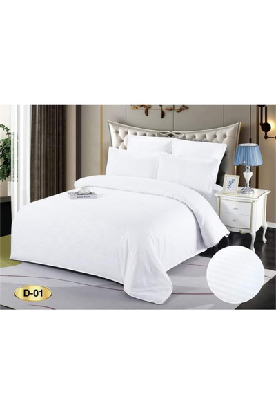 FIONNA.RO Damask Bed Linen 6 Pieces - White