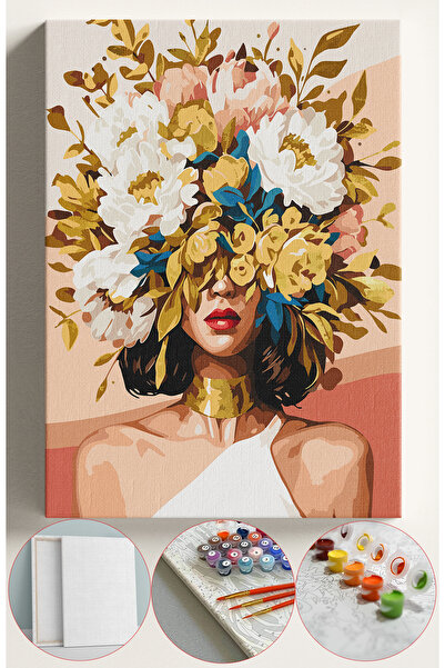 Sulepas Sayılarla Boyama Seti Numaralı Tuval Fırça Boya 40x50 Cm - GOLDÇİÇEKK...