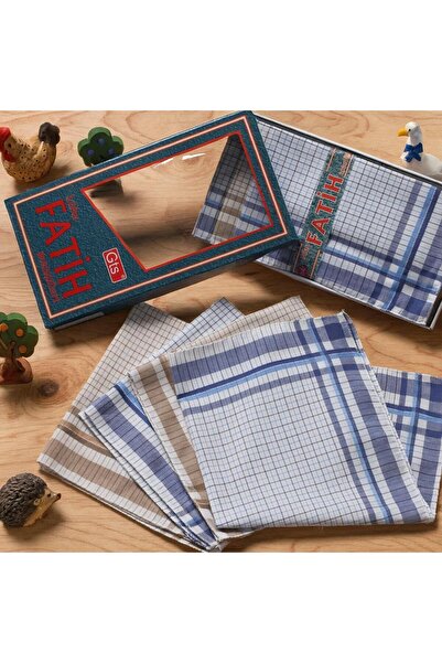 Lio20 % 100 Pamuk Kumaş 12 Adet 40 x 40 Cm Kumaş Mendil-Kişisel Temizlik Servis Bezi Hediyelik-Desenli