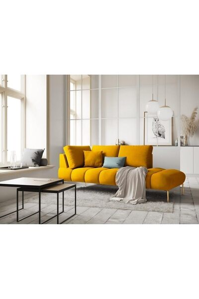HoMeY furniture Homey Furniture 200cm Sofa, Yellow