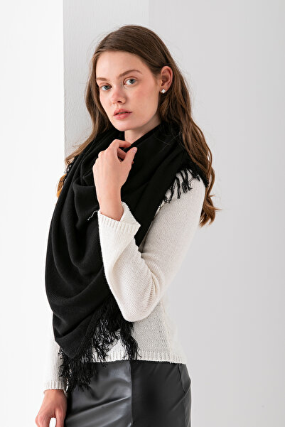 VEGA MODA Τριγωνικό κασκόλ με φλατ φούντα 100% ακρυλικό |   Γυναικείο Πλεκτό ...