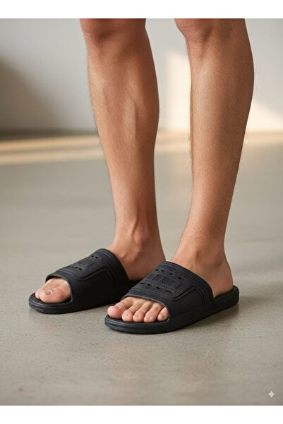 Museburan Siyah lux banyo havuz bahçe plaj sokak terliği