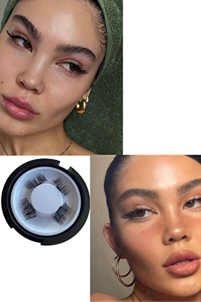 TAKIŞTIR Manyetik Mıknatıslı Çekik Göz Görünümlü Yarım Kirpik (02)