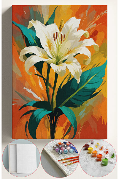 Sulepas Sayılarla Boyama Seti Numaralı Tuval Fırça Boya 40x50 Cm - TEK LİLYUM