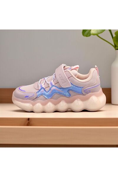 JOJO KIDS δερμάτινα αθλητικά παπούτσια με velcro για κορίτσια, σόλα αέρα, αντιολισθητική σόλα, ορθοπεδική σόλα με πλήρη επένδυση