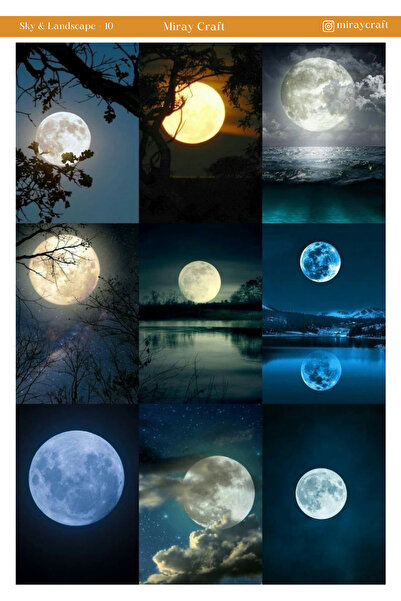 MirayDesign 1 autocolant tematic cu cer și peisaj de 12*17 cm pentru album de...