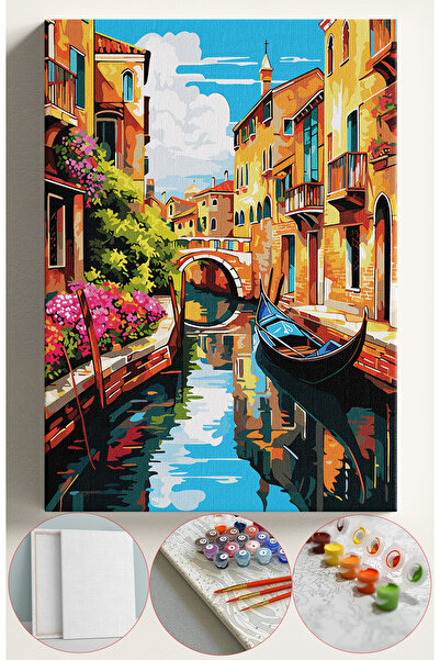 Genel Markalar Sayılarla Boyama Seti Numaralı Tuval Fırça Boya 40x50 Cm - İTALYA