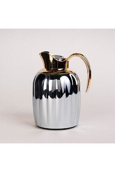 Dallaty Pumpk steel vacuum flask chrome and gold 1L