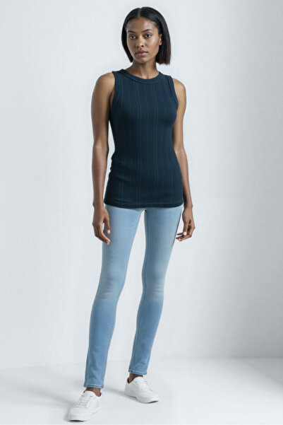 WESTMARK LONDON Midnight Blue Crew Neck Sleeveless Women's T-Shirt Poppy