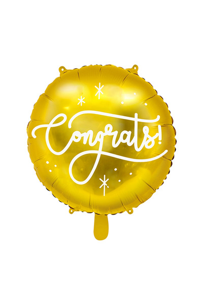 Share the Love بالون من رقائق معدنية، تهانينا!، 35 سم، ذهبي