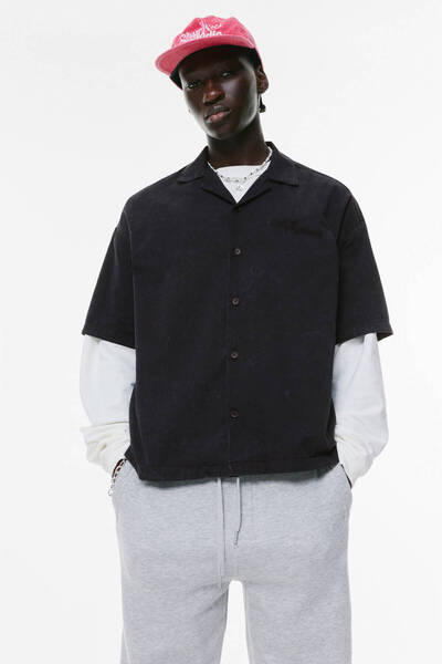 Pull & Bear Washed patch shirt