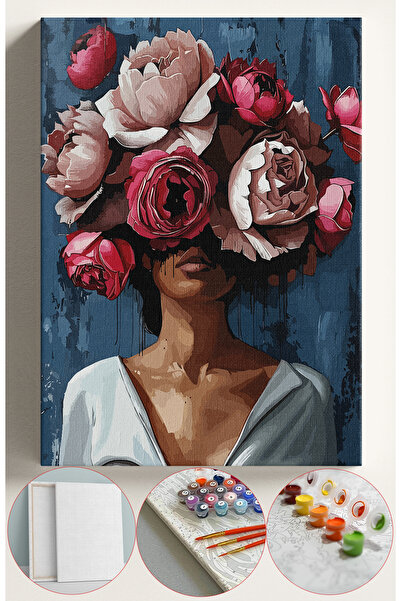 Sulepas Sayılarla Boyama Seti Numaralı Tuval Fırça Boya 40x50 Cm - GÜL AÇAN K...