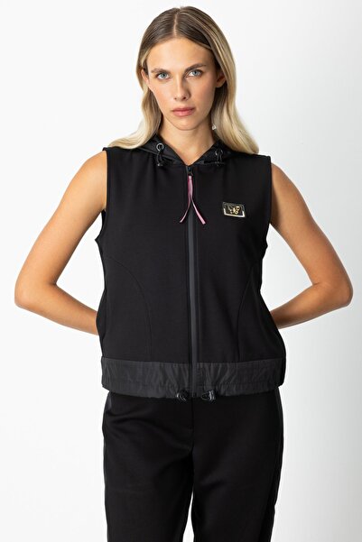 On Fashion On Kelebek Emblem Hooded Vest-66913