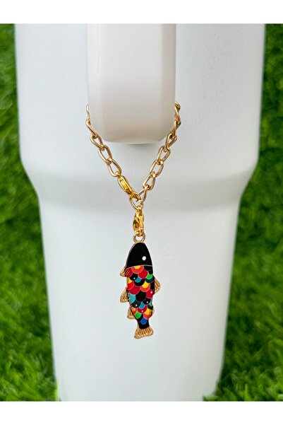 YuccaCo Accessorize Your Life Patterned Fish Thermos Ornament/Fish Thermos Charm/Animal Figure Bag Charm/Bag Charm