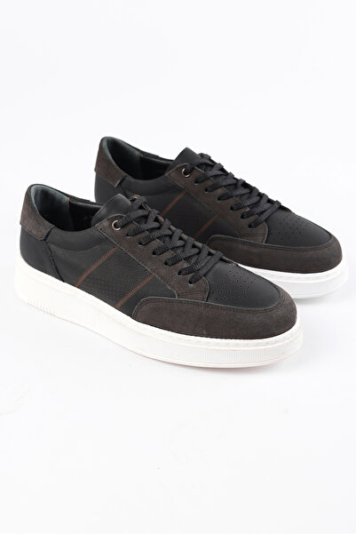Rodrigo Erkek Sneakers %100 İç Dış Hakiki Deri Bağcıklı Gri Ayakkabı