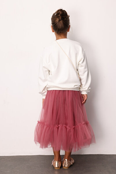 Le Mabelle Gülkurusu Kız Çocuk Uzun Tül Etek - Mindy