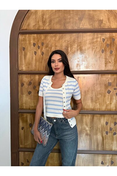 QBZ SET CARDIGAN TRICOTAT CU DRESURI