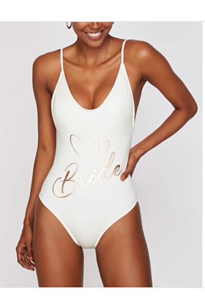 ela777 Bride Swimsuit Bridal Swimsuit Off-White Swimsuit Bridal Hammam Bride to Be