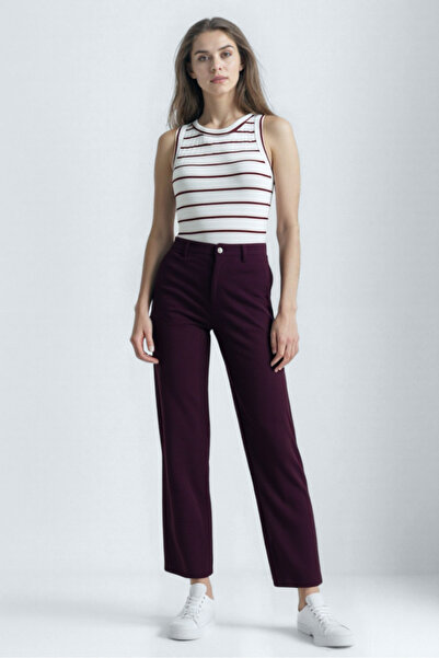 WESTMARK LONDON Red White Striped Crew Neck Sleeveless Women's T-Shirt Poppy