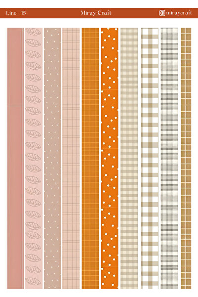 MirayDesign 1 autocolant tematic cu panglică 12x17 cm |   Pentru planificator...