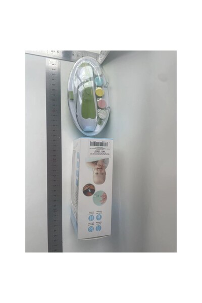 Flippy Electric Nail File Set for Children and Babies, Flippy, ABS, 6 Accessories, with LED Light, Green Wh