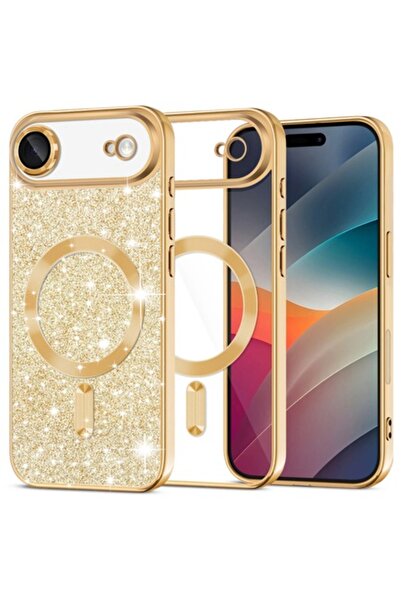 Stef's Cat Husă de protecție pentru iPhone 17 Air, MagSafe cu sclipici de lux...