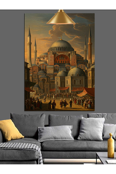 karizmart Ayasofya Camii İstanbul Dekoratif Kanvas - Mdf Ahşap Tablo
