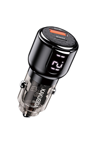 REDz Accessories Încărcător auto, Tip-C și USB, Încărcare rapidă 75W, Negru K...