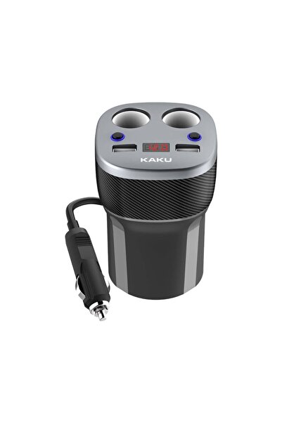 REDz Accessories KakuSiga Car Charger, 2x USB 4.2A, 2x Cigarette Lighter Ports, Compact Design, 120W KSC-574