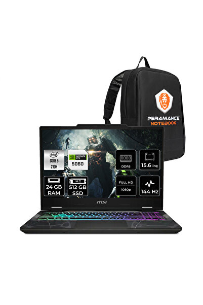 MSI Cyborg 15 Intel Core 5 210H 24GB 512GB SSD RTX5060/8GB 15.6" FHD FDOS Gam...