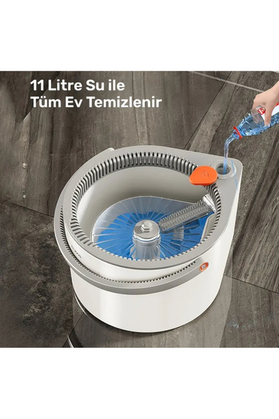 BKC HOME Temizlik Seti Kirli ve Temiz Suyu Ayıran Akıllı Mop Paspas & Kova Sistemi