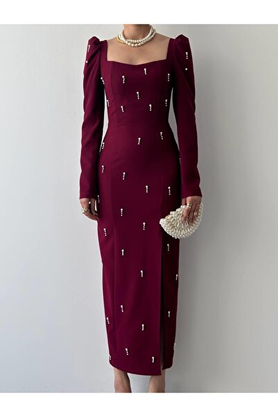 conconmoda Boe İnci Detaylı Elbise Kod 00755 F6